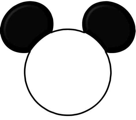 Mickey mouse ears printable. 15. Erase the remaining guide lines from the face. Then, draw a curved line to contour the snout. Below it, draw an oval within an oval and shade between them. This is Mickey’s nose. Enclose two partial circles above the snout, outlining the eyes. Within each eye, draw a circle within a circle and shade between them to indicate the pupil. 