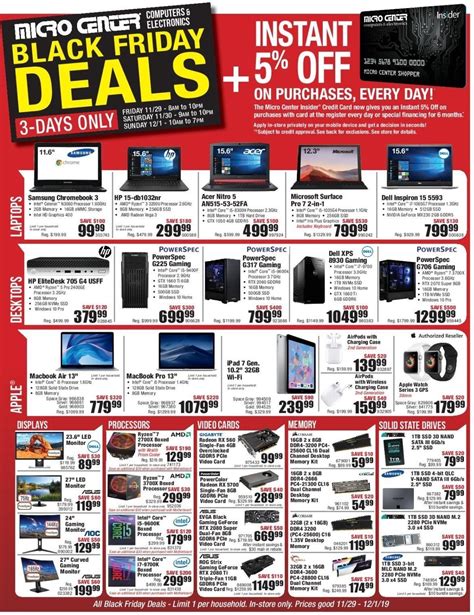 The Micro Center Black Friday 2023 catalog is here. Browse Micro Center store hours and sales, from the best deals on tech to the hottest toys.. 