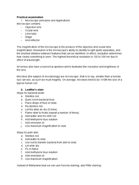 Microbiology practical notes. pdf), Text File (.  May 19, 2025 · This microbiology l...