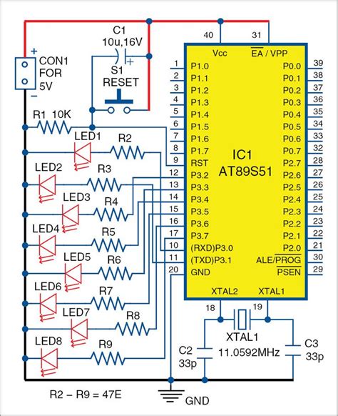 MicrocontrollerBased LED Lights Pattern Generator Mini Project Led lights, Microcontrollers