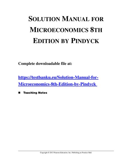 Microeconomics 8th edition pindyck solutions manual ch2. - Bilder und motive in der dichtung stefan georges..