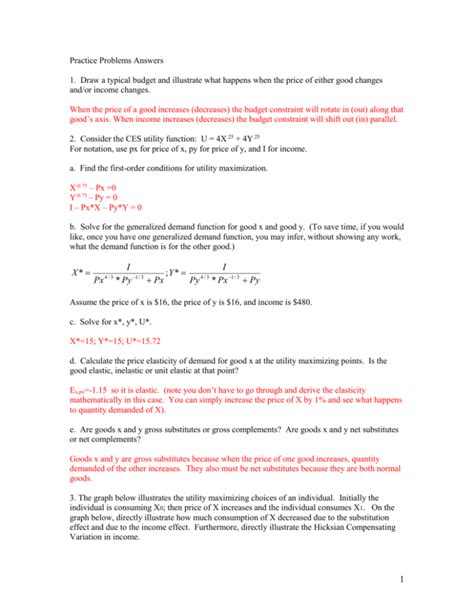 Microeconomics Practice Problems And Answers