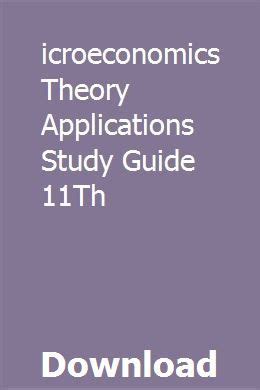 Microeconomics theory applications study guide 11th. - Harley davidson service manual camshaft replacement.