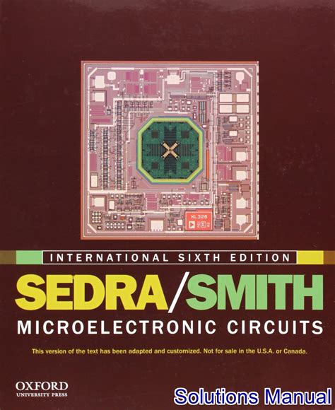 Microelectronic circuits 6th edition sedra instructors manual. - Analisis de problemas y toma de decisiones.