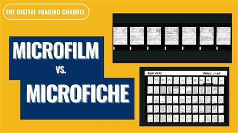 Microfilm vs microfiche. The jacket solution was to cut the film into smaller strips and load those strips into microfilm jackets that could be viewed on less expensive fiche readers. 16mm microfilm jackets are most commonly 4″ x 6″ with five channels or rows of film with a title bar at the top, storing 60-70 images per jacket. 35mm microfilm jackets are typically ... 