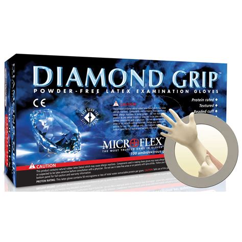 Microflex Diamond Grip MF-300 Latex Gloves