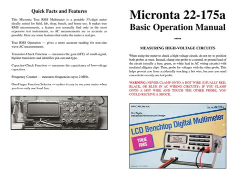 Micronta a user manual 22 186. - Briggs platinum 21 hp repair manual.
