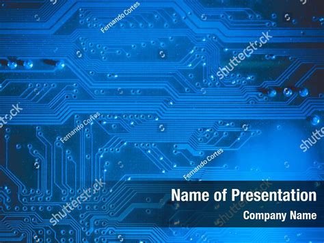 Microprocessor motherboard green computer PowerPoint Template Microprocessor motherboard green