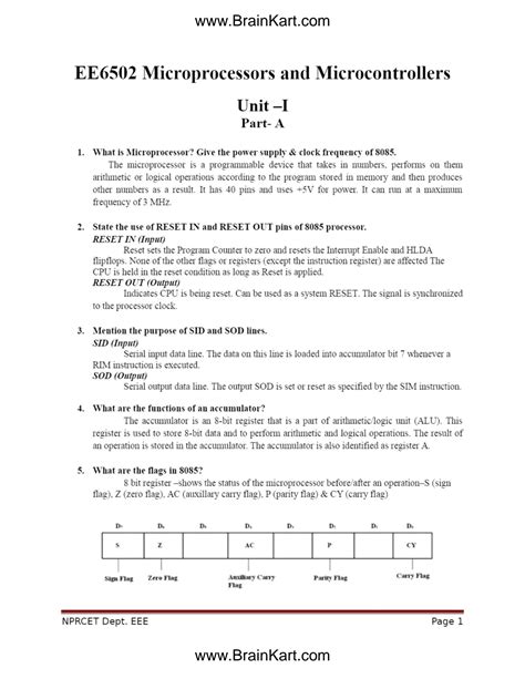 Microprocessors And Microcontrollers Questions Answers