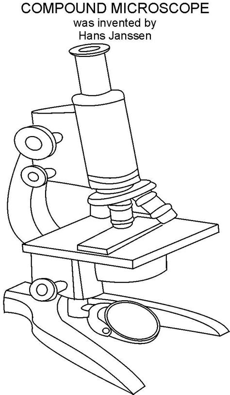 Microscope With Labels Coloring Pages