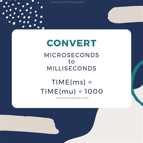 Microseconds in a millisecond.  Convert microseconds to milliseconds (...