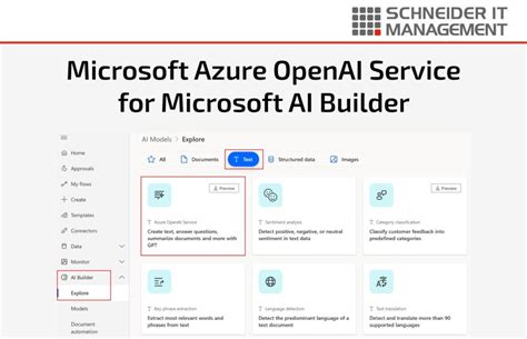 Microsoft AI Builder Azure OpenAI Service integration [2023