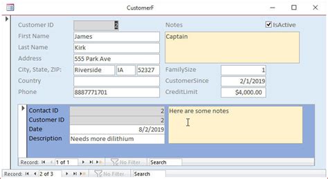 Microsoft Access Contact Management Database Template