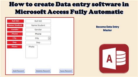 Microsoft Access How To Create Data Entry Form YouTube