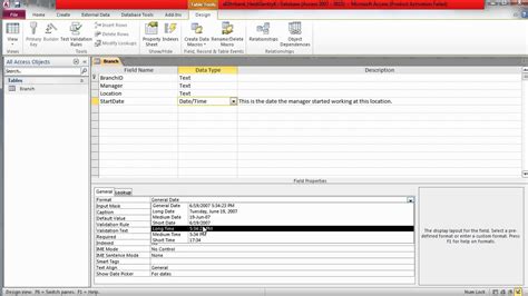 Microsoft Access Switching Between Datasheet and Design View YouTube