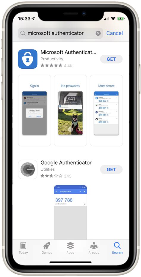 Microsoft Authenticator app Setup as the Authentication Method iOS