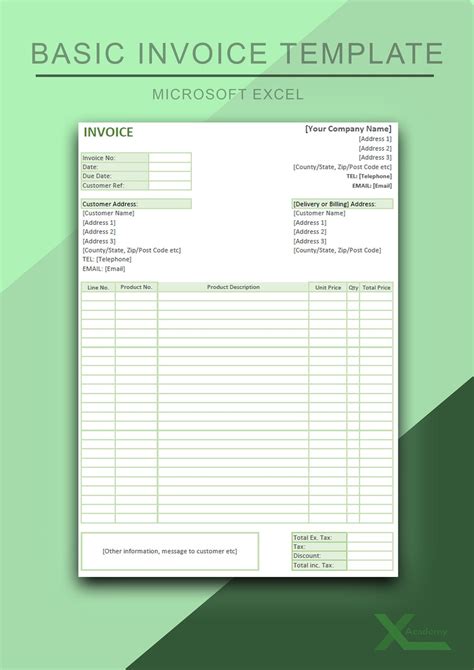 Microsoft Excel Invoice Template