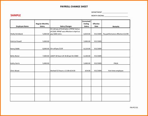 Microsoft Excel Payroll Template Database