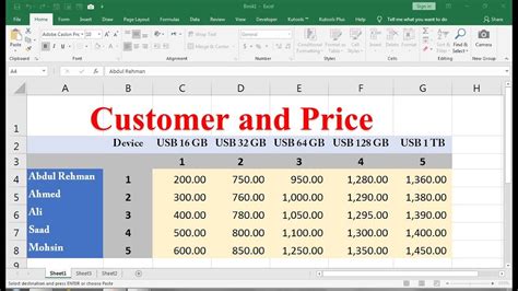Microsoft Excel Templates 9+ Pricing Excel Templates