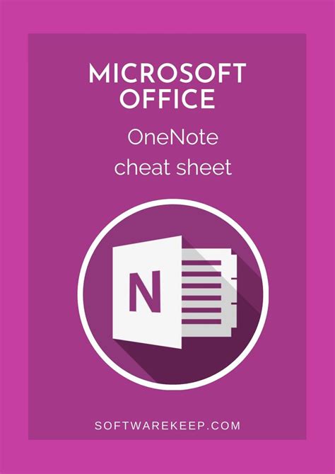 Microsoft OneNote cheat sheet SoftwareKeep