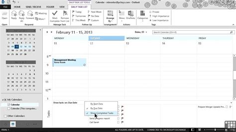 Microsoft Outlook 2013 Tutorial Adding Tasks To The Calendar YouTube