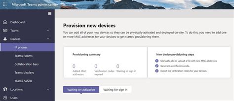 Microsoft Teams Admin Center - Remote Device Sign …