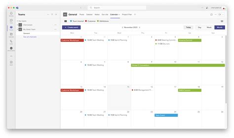 Microsoft Teams Calendar App