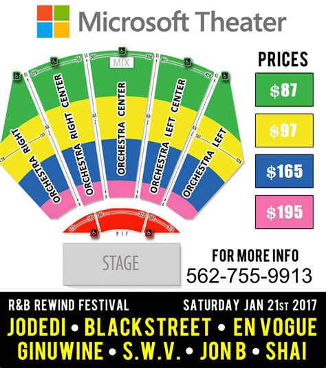 Microsoft Theater Interactive Seating Chart