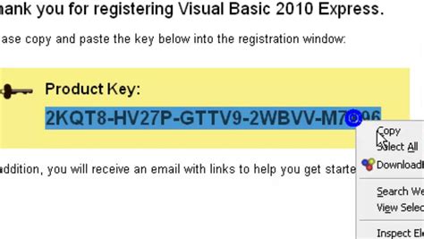 Microsoft Visual Basic 10 Express Registration Key Youtube