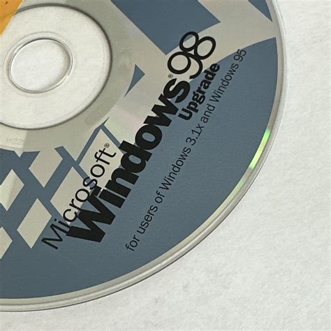 Microsoft Windows 98 Second Edition SE Upgrade with Product Key CD Used