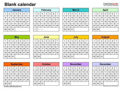 Microsoft Word Calendar Template plusux