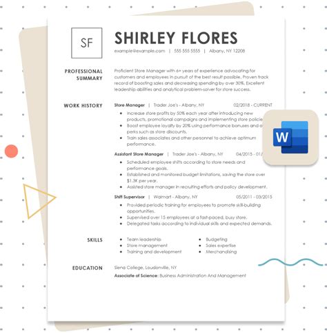 Microsoft Word Resume Template 2015 Resume Samples