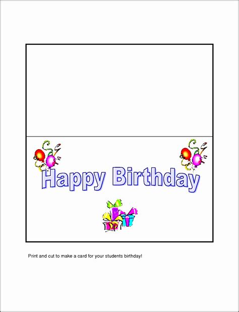 Microsoft Word Template For Greeting Card