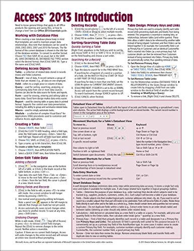 Microsoft access 2013 introduction quick reference guide cheat sheet of instructions tips shortcuts laminated card. - Cast exam secrets study guide by mometrix media.