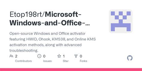 Microsoft activate key.  An open-source Windows and Office activator featuring HWID...