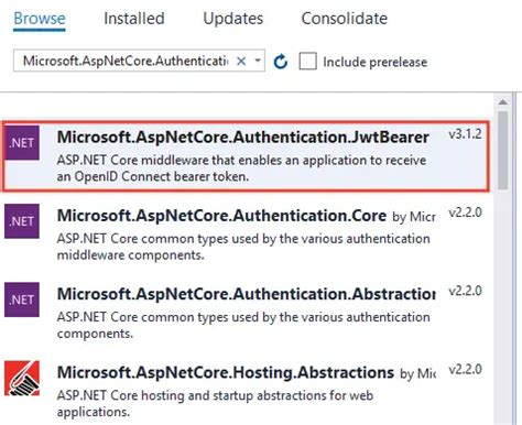 Microsoft aspnetcore authentication jwtbearer .net 8. NET Core includes built-...
