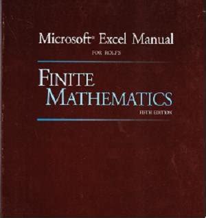 Microsoft excel manual for rolf s finite mathematics 6th. - Moto guzzi v11 sport full service repair manual.