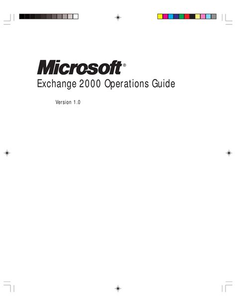 Microsoft exchange 2000 server operations guide 1st edition. - Manual de taller de daihatsu terios.