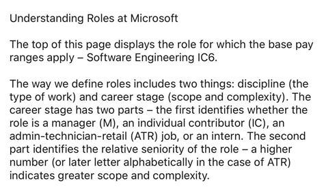 Microsoft ic6 salary.  I only know how support and consulting work.  See 5.  Software Eng...
