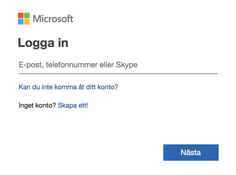 Microsoft logga in