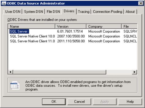 Microsoft odbc driver for sql server sdk.  I hope this information helps. org...