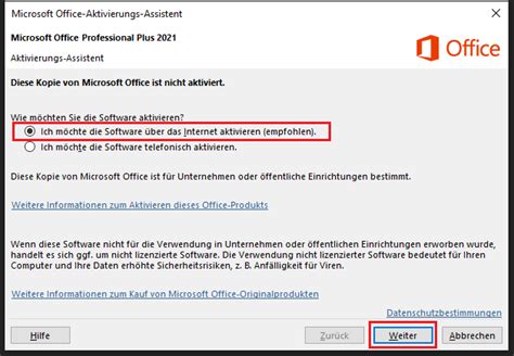 Microsoft office aktivieren. .  ...