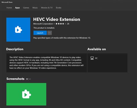Microsoft store hevc video extensions.  Play High Efficiency Video Cod...