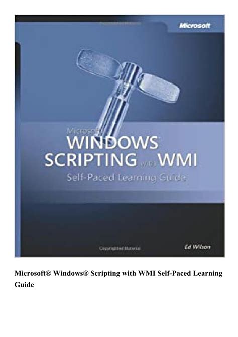Microsoft windows scripting with wmi self paced learning guide. - John deere sx95 lawn mower manual.