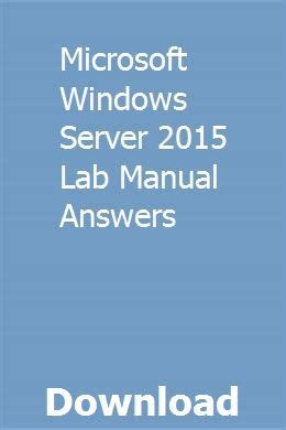 Microsoft windows server 2015 lab manual answers. - Study guide for balancing chemical equations.