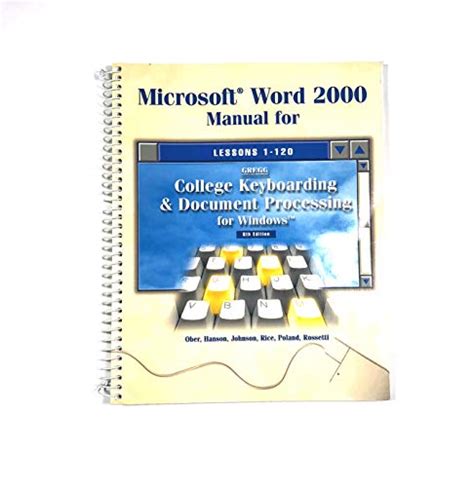 Microsoft word 2000 handbuch für lektionen 1 120 gregg college tastaturbelegverarbeitung für windows achte ausgabe. - Poulan pro pp2822 hedge trimmer manual.