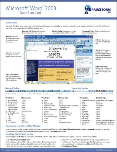 Microsoft word 2003 quick reference guide. - Eikasmos: quaderni bolognesi di filologia classica..