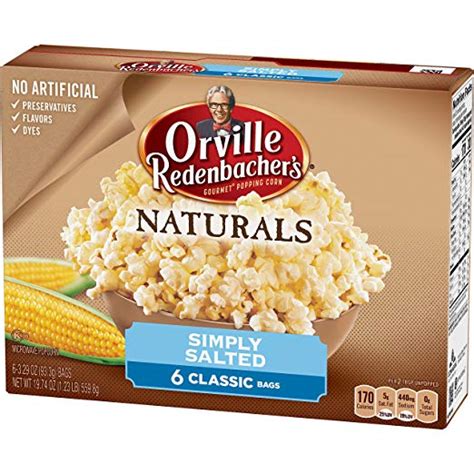 Microwave Popcorn, Naturals, Light, Simply Salted, 6 …