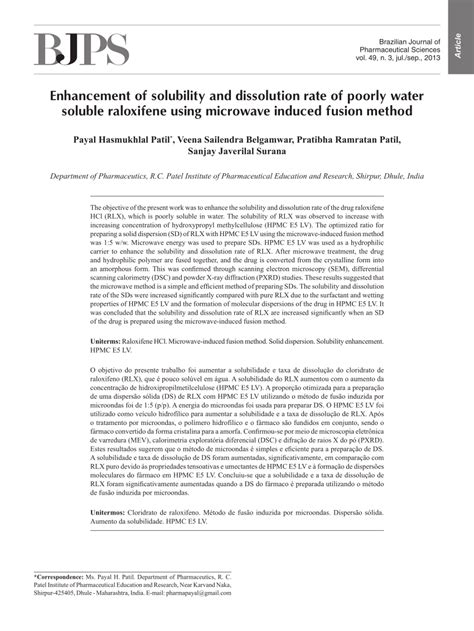 Microwave induced solubility enhancement of poorly water …