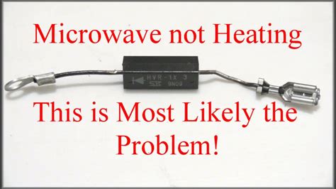 Microwave not heating. The microwave will also not heat if there are issues with any of the heating components within the microwave. Here are some examples. Diode. The diode is not a commonly heard part but it is an important component. The diode is how the microwave is able to produce enough voltage to cook food. 
